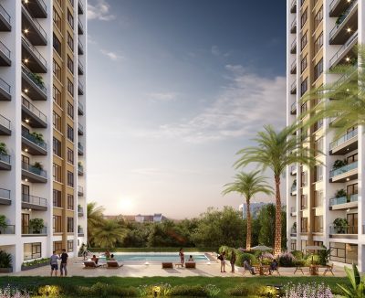 StingCrest Residency - Exterior 2-Towers with Swimming Pool