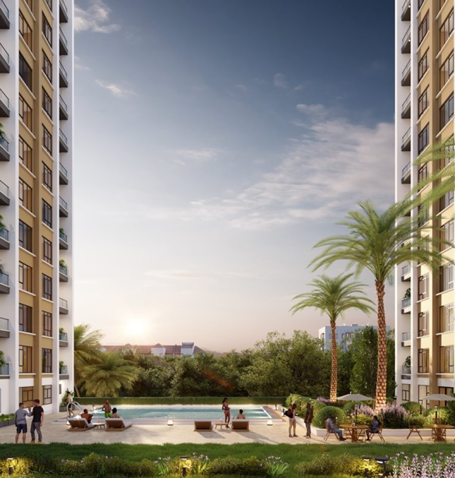 StingCrest Residency - Exterior 2-Towers with Swimming Pool
